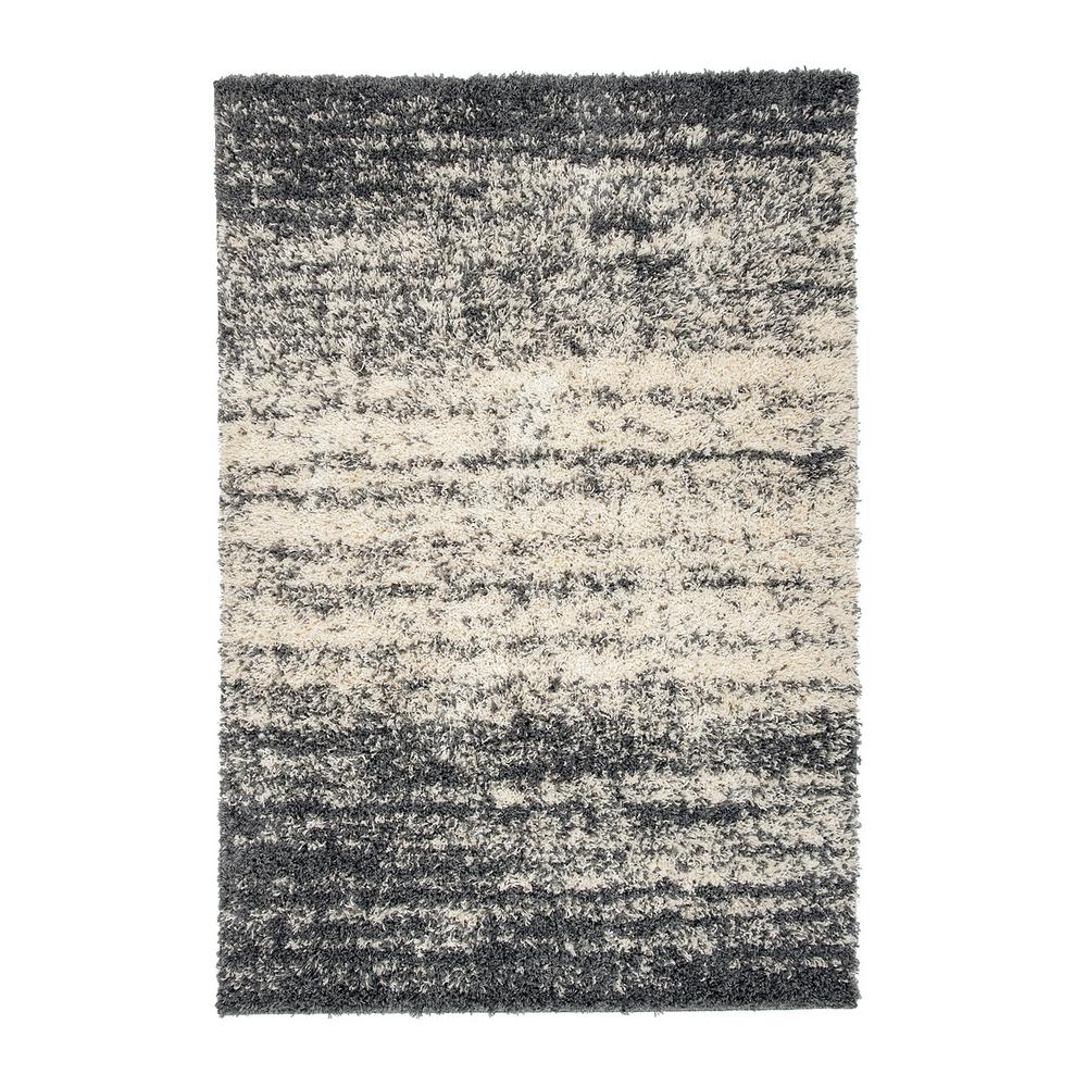 World Rug Gallery Distressed Modern Ombre Shag D.Gray 5 ft. x 7 ft