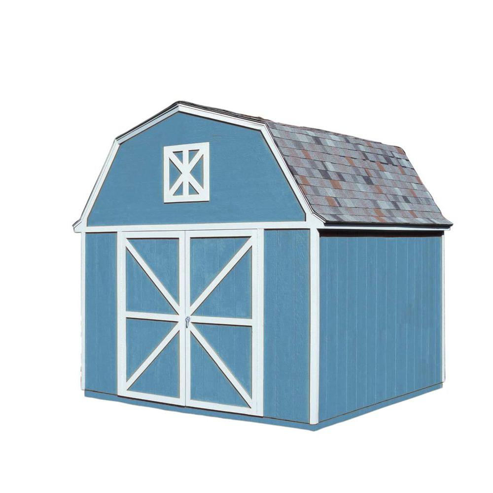 Handy Home Products Somerset 10 ft. x 14 ft. Wood Storage Building with Floor Kit184154 The