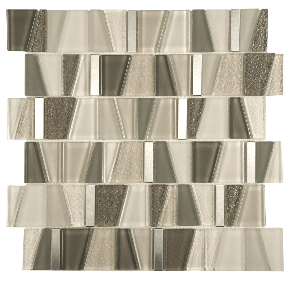Merola Tile Tzium Beige 11 3 4 In X 7 8 6 Mm Glass And Merola Tile Tzium Beige 11 3 4 In X 7