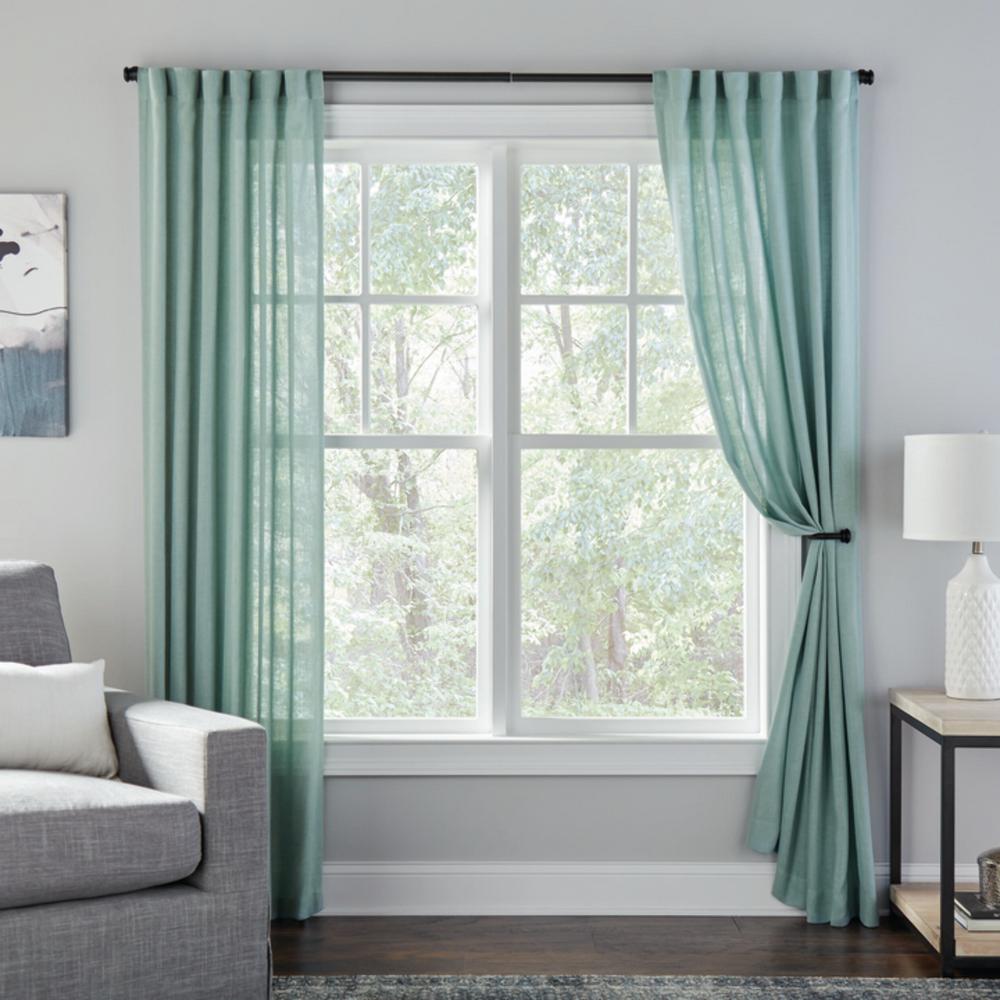 Home Decorators Collection Mix And Match 1 In Single Curtain Rod Bracket Matte Black 2 Pack U Bk885059f The Depot Match 1 In Single Curtain Rod Bracket
