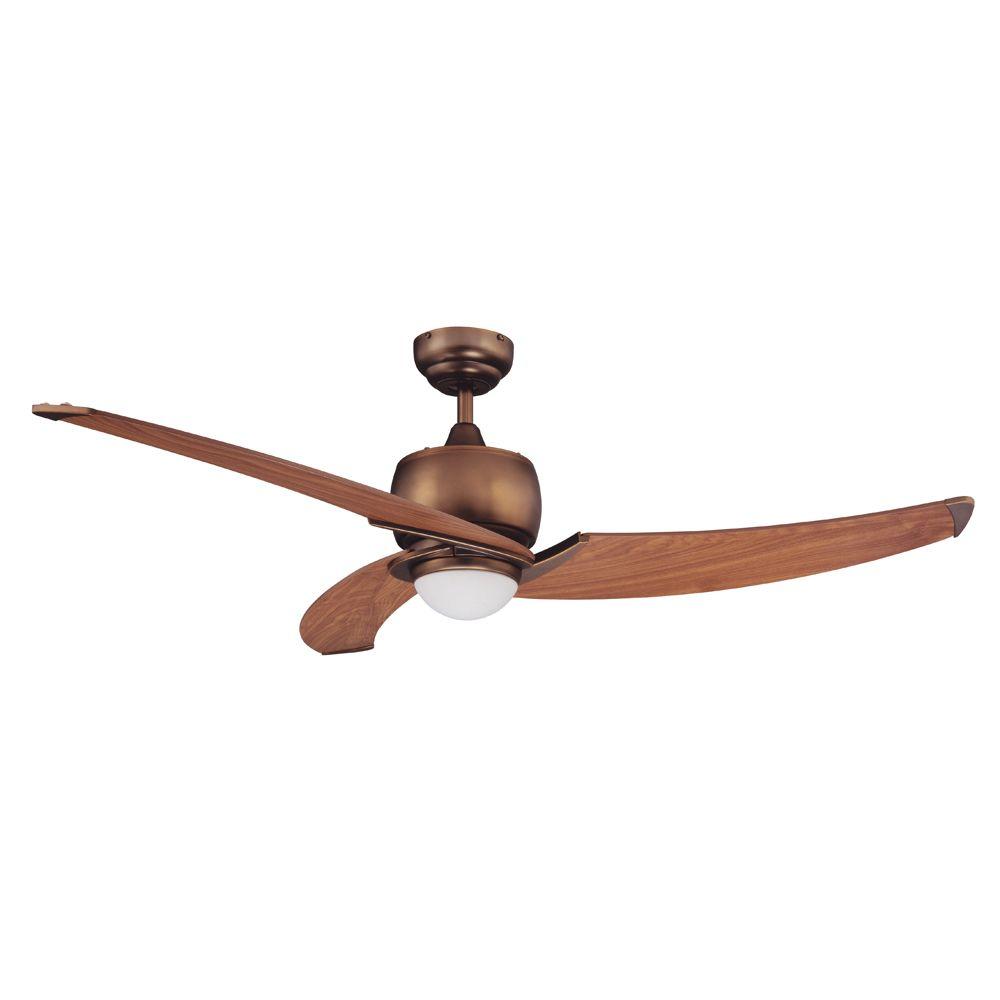 Hunter Viente 52 in. Indoor Roman Bronze Flushmount Ceiling Fan with Light Kit53035 The Home