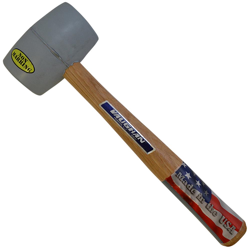 Vaughan 20 oz. White Rubber Mallet with 13 in. Hickory HandleRM2W The Home Depot
