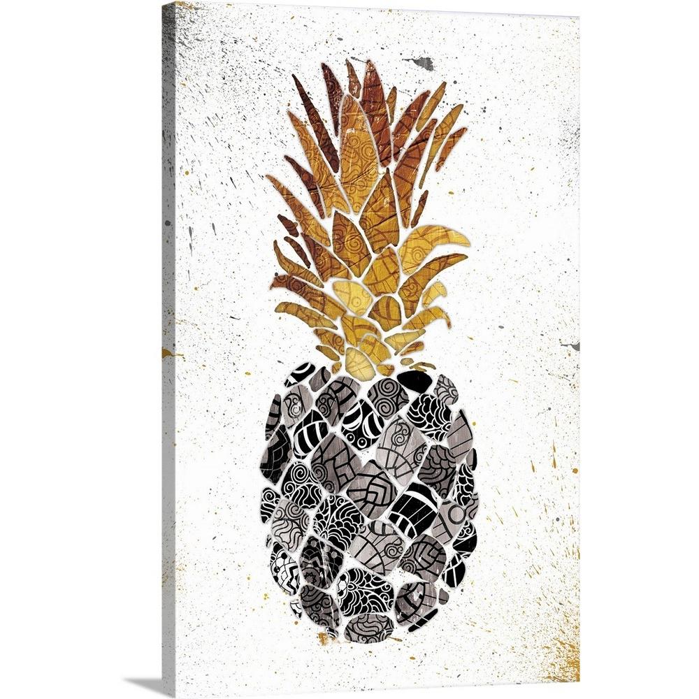 GreatBigCanvas 24 In X 36 In Golden Mandala Pineapple By Onrei