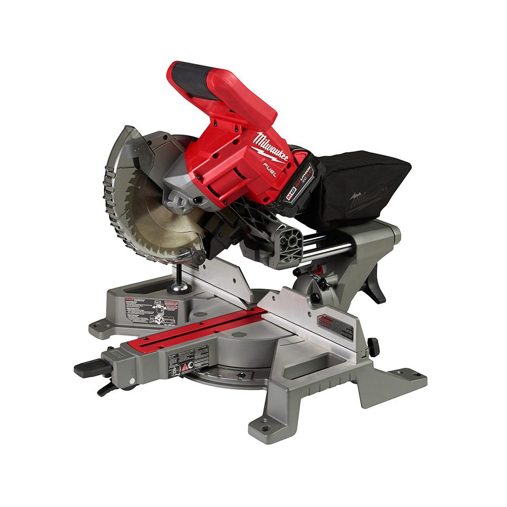 M18 FUEL 18-Volt Lithium-Ion Brushless Cordless 7-1/4 in. Dual Bevel Sliding Compound Miter Saw Kit W/(1) 5.0Ah Battery