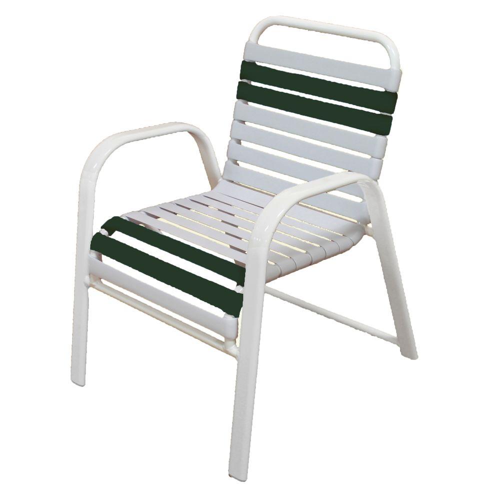 Marco Island White Commercial Grade Aluminum Patio Dining Chair with