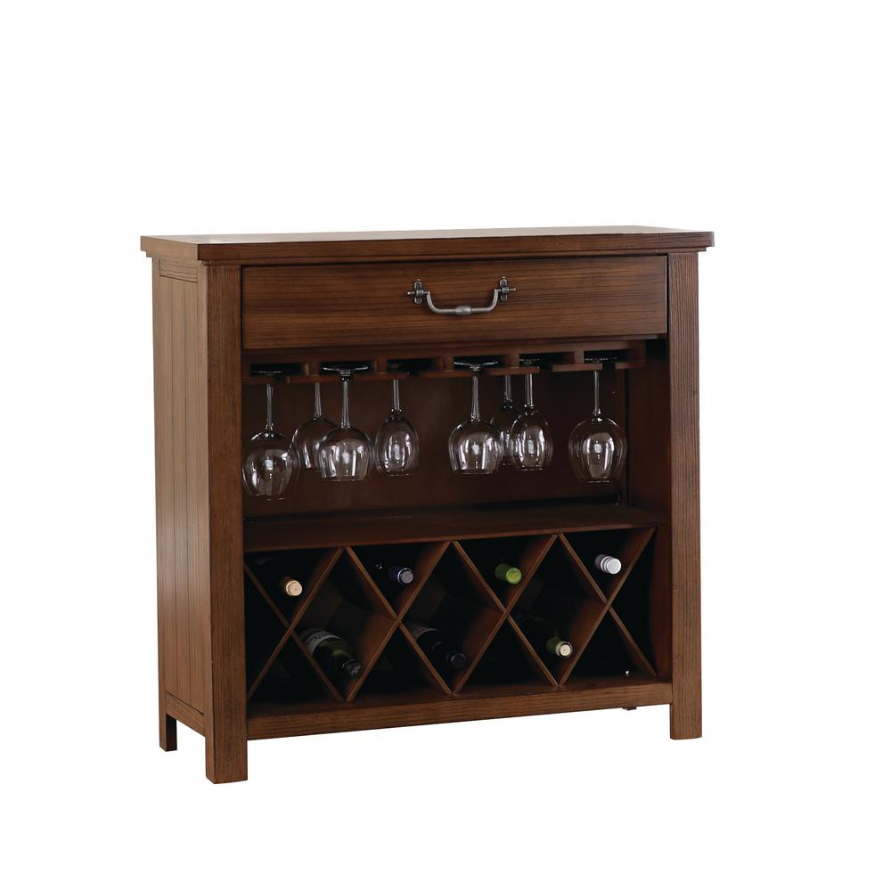 Os Home And Office Furniture Harper S Branch Caramel Wine Rack