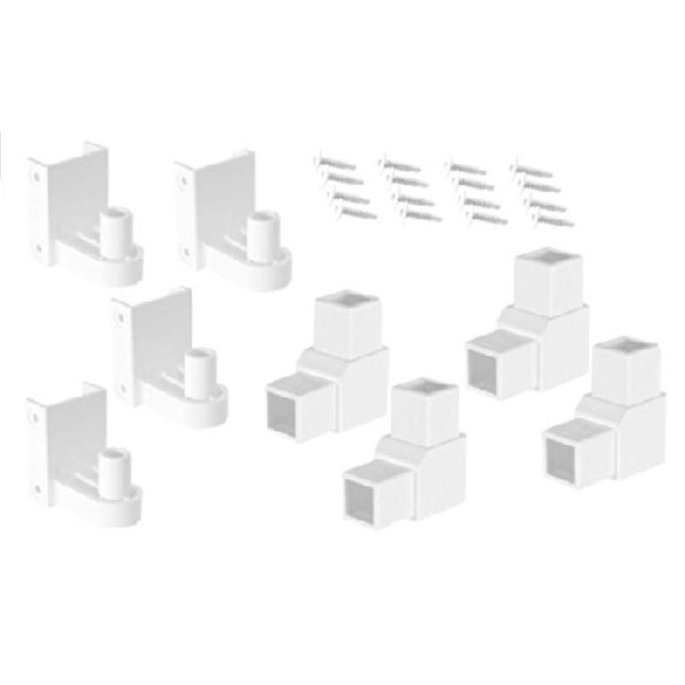 SnapFence White Modular Vinyl Fence Hinge Kit (1Box)VFHK1 The Home