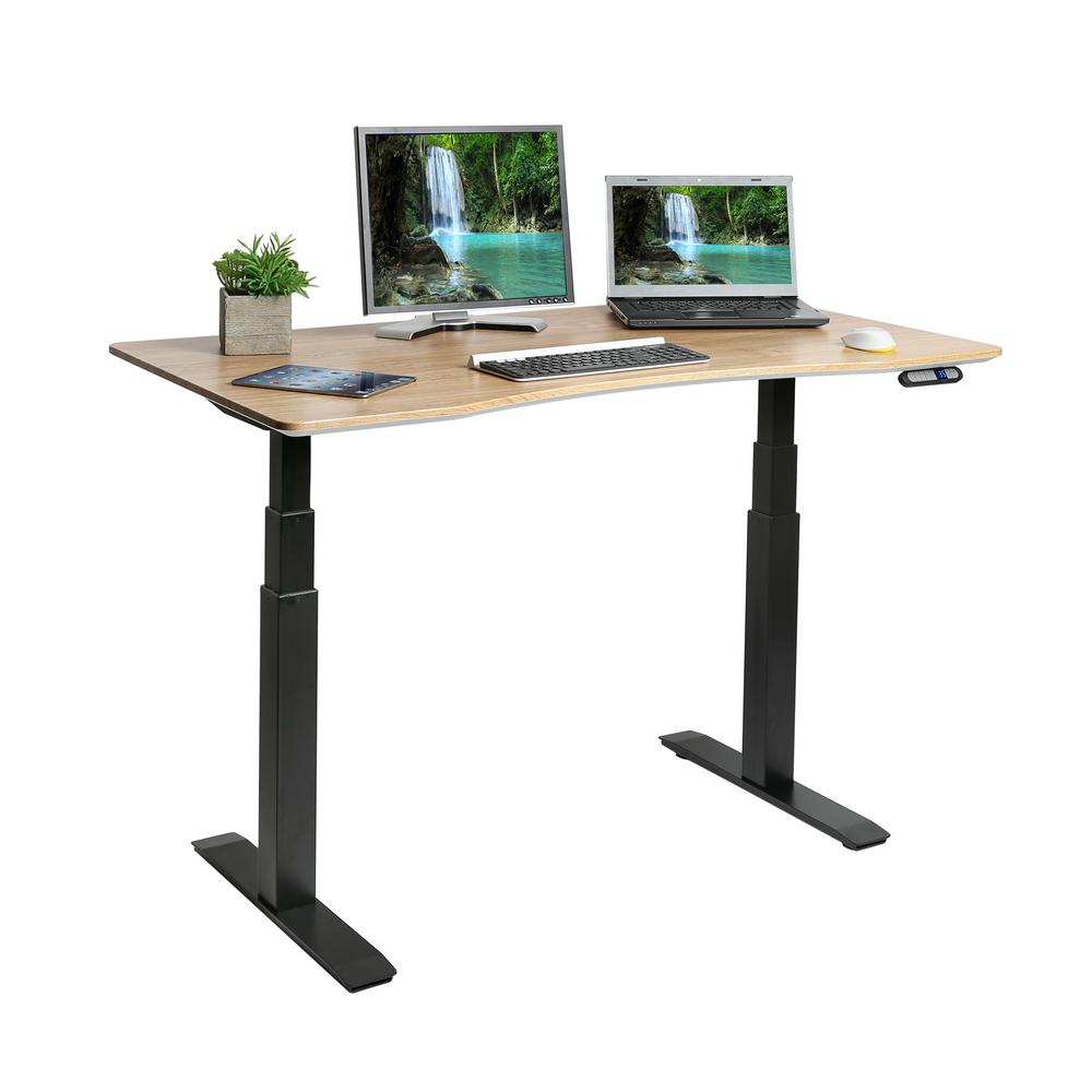 Seville Classics Airlift Black Birch S3 Electric Standing Desk