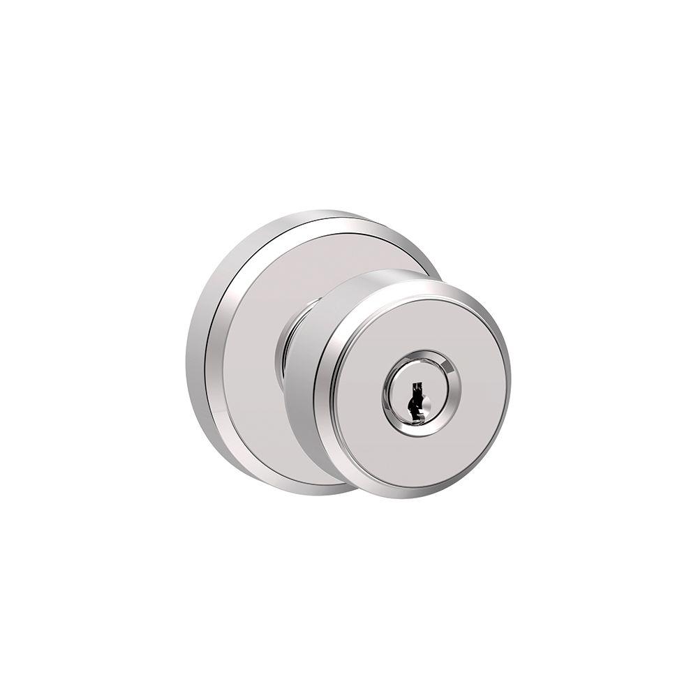 Schlage Bowery Bright Chrome Keyed Entry Door Knob with