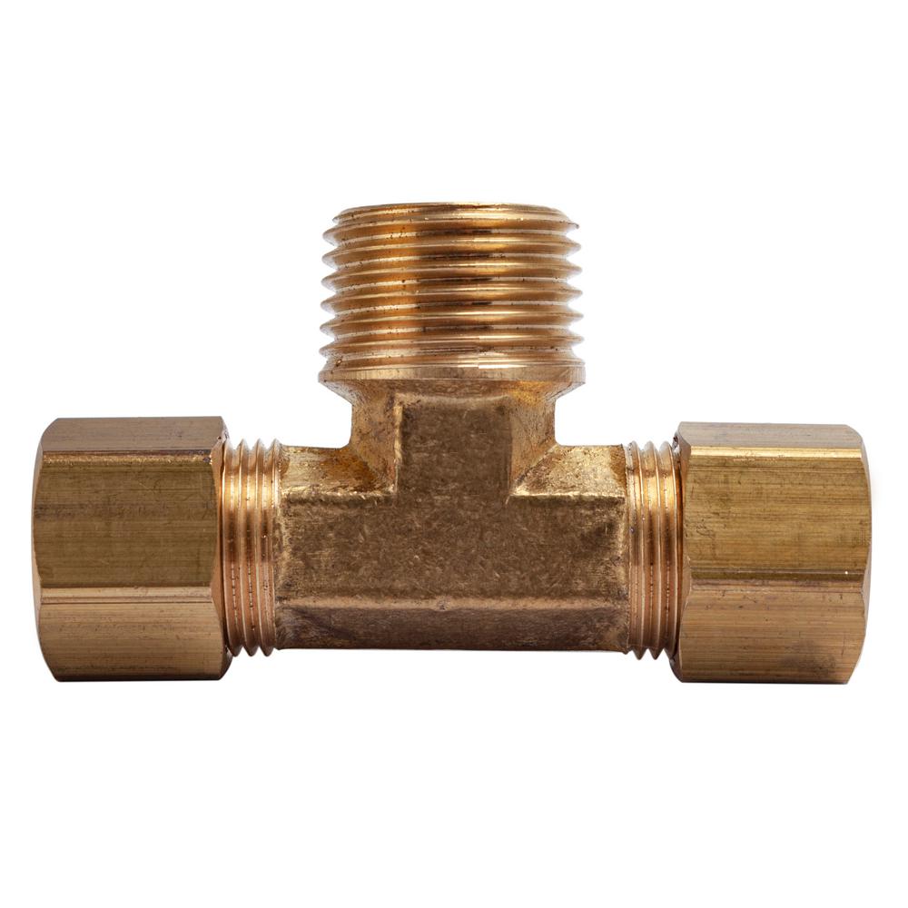 LTWFITTING 1/2 In. O.D. X 1/2 In. O.D. X 1/2 In. MIP Brass Compression ...