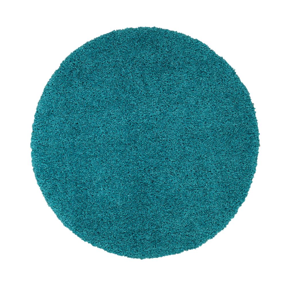 Round Blue Area Rugs The Home Depot Cozy Collection Turquoise 5 Ft X Contemporary Round Area Rug