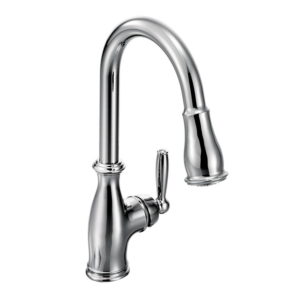 Moen Brantford Single Handle Pull Down Sprayer Kitchen Faucet With