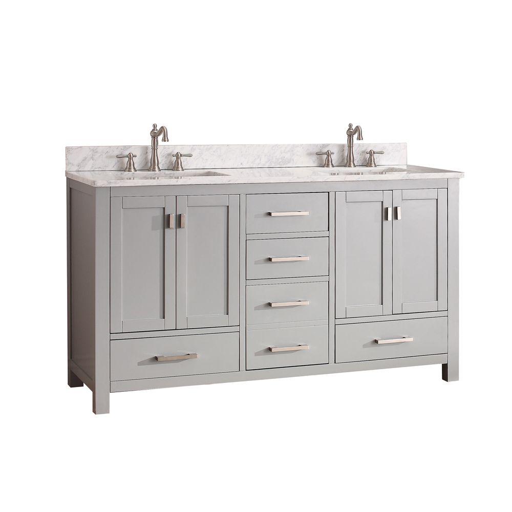 Avanity Modero 60 In Double Vanity Cabinet Only In Chilled Gray