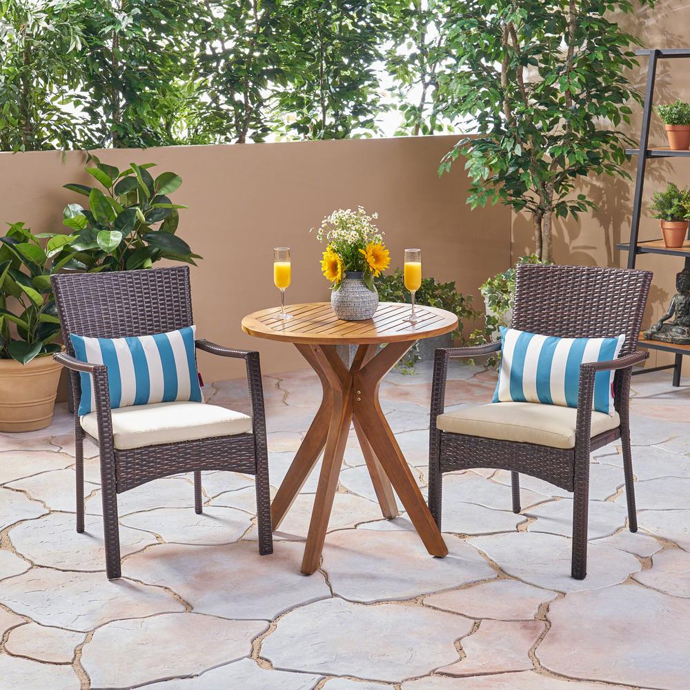 Cream Bistro Set Caldwellcountytxoem Le House Kent Multi Brown 3 Piece Wood And Wicker Outdoor Bistro