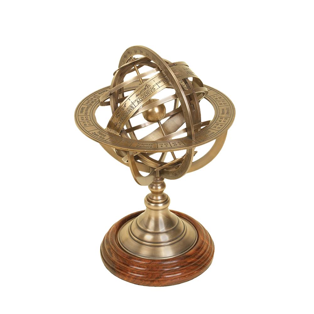 Litton Lane Nautical Brass Armillary Sphere The Home Depot