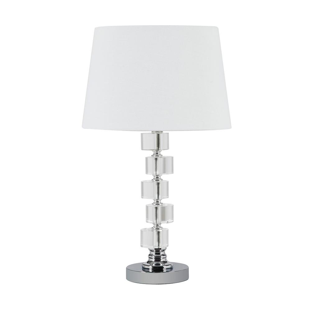 stacked crystal table lamp