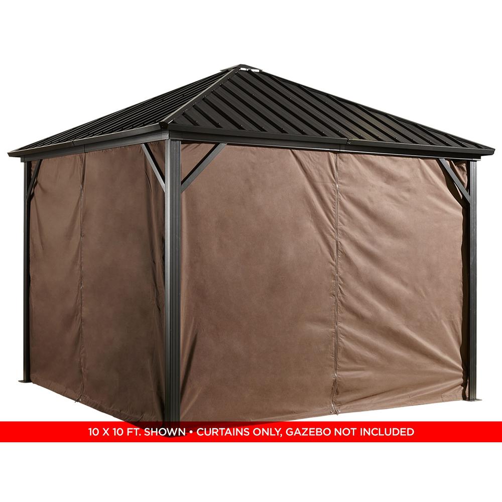 Sojag 8 Ft W X 8 Ft H Curtains Set Of 4 For Brown Dakota Sun