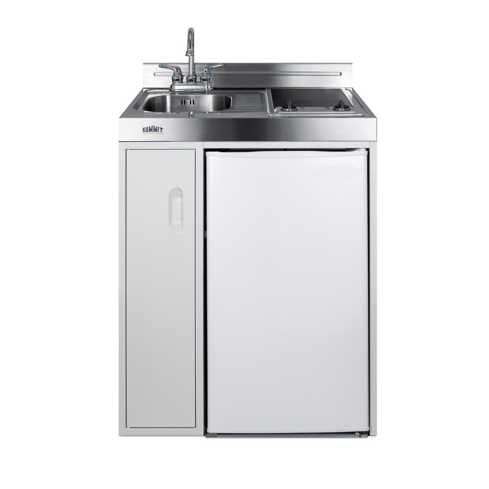 Summit Appliance 30 in. Compact Kitchen in White ...