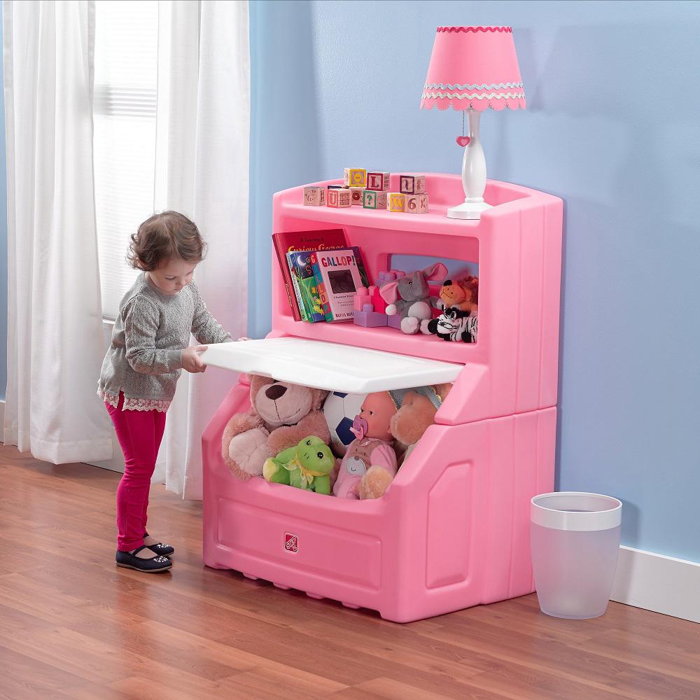 Step2 Lift And Hide Pink Kid S Storage Bookcase 857600 The Home