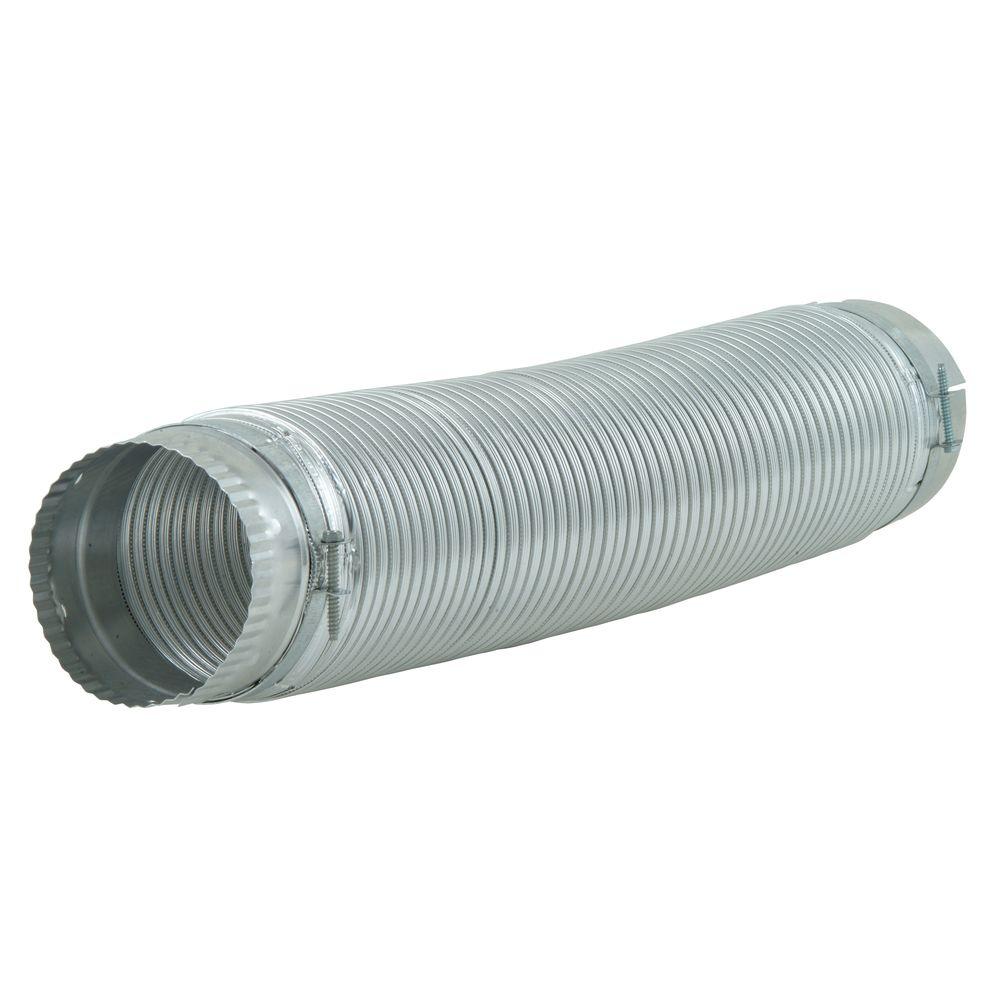 Everbilt 4 in. x 6 ft. Semi-Rigid Aluminum Duct with Collars ...