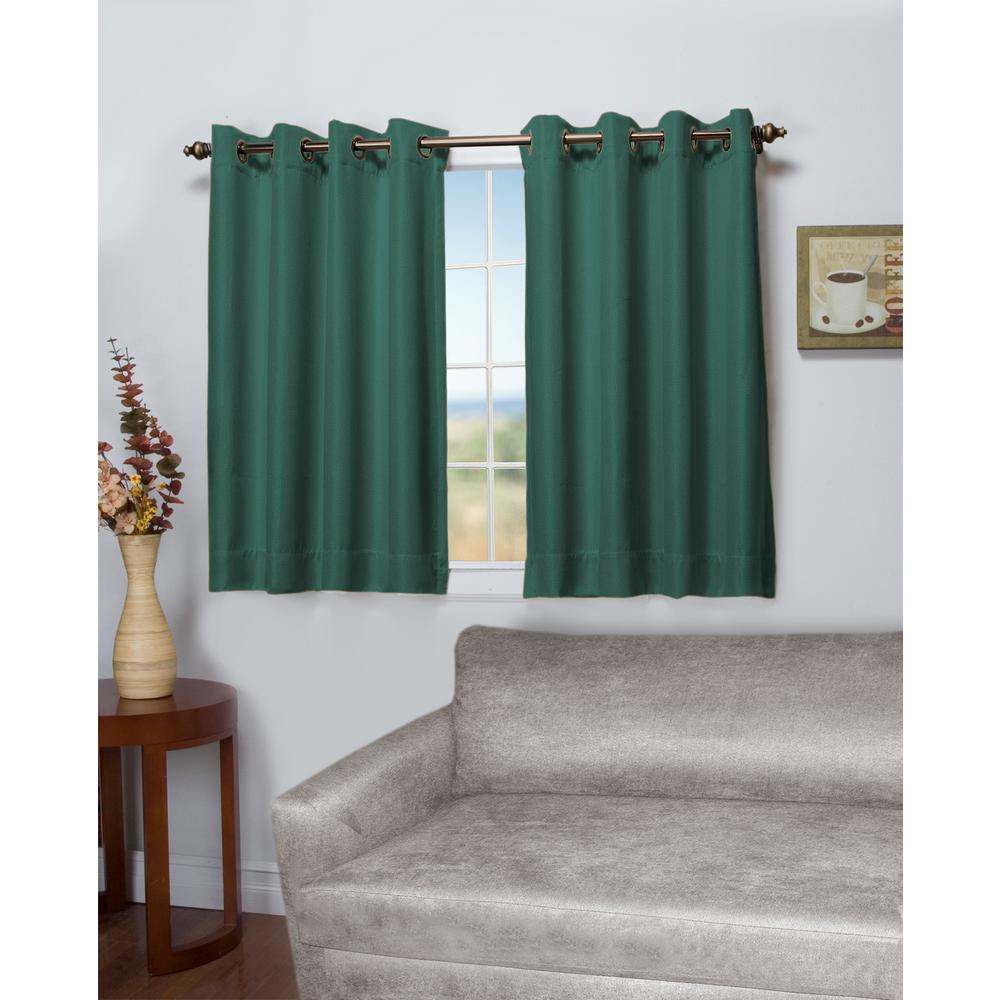 Ricardo Trading Woodland green Grommet Blackout Curtain 50 in. W x 45