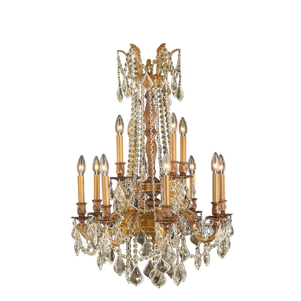 34 Lighting The Home Depot Windsor 12 Light French Gold Chandelier With Golden Teak Crystal