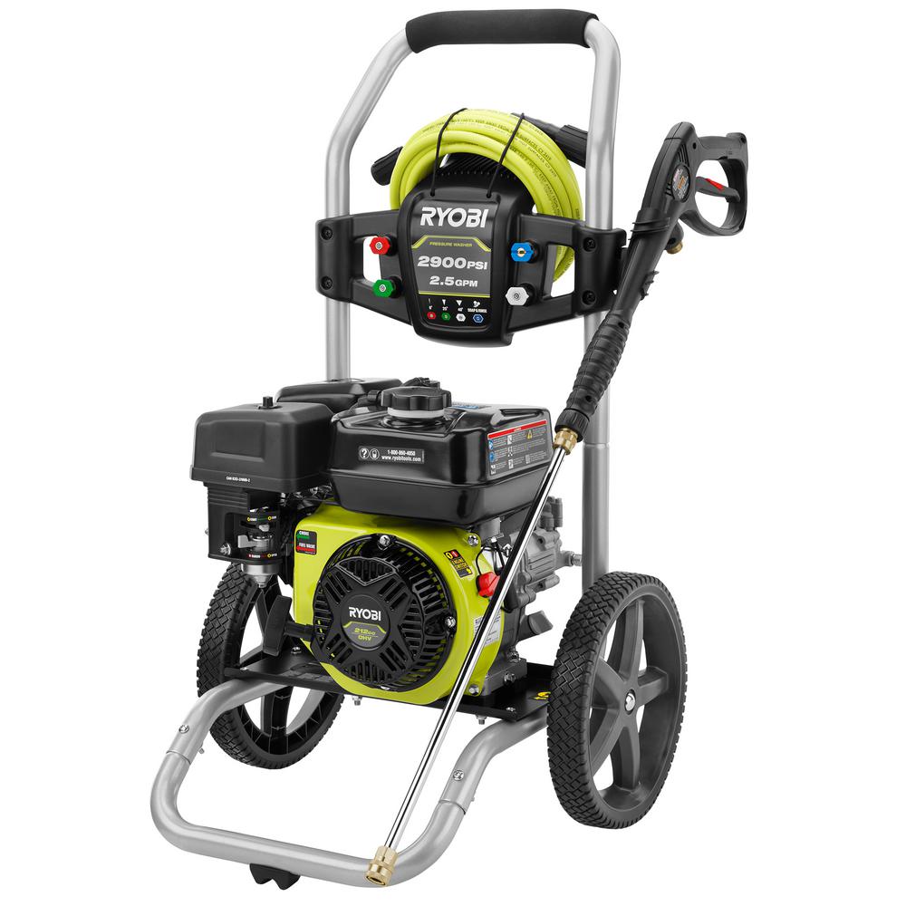 pressure washer gas ryobi psi gpm honda washers water 2900 cold depot power gcv190