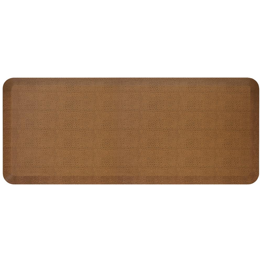 Rubber Backed Kitchen Mats The Home Depot Designer Pebble Caramel 20 In X 48 Anti Fatigue Comfort Kitchen Mat