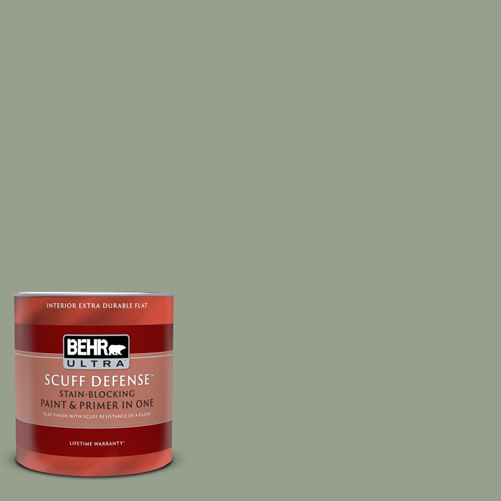 BEHR ULTRA 1 qt. N3904 Bitter Sage Extra Durable Flat Interior Paint