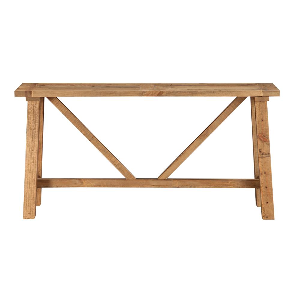 Unbranded Harby 30 In Rustic Tawny Reclaimed Wood Console Table 8w6823 The Home Depot