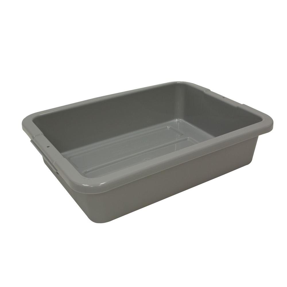 Rubbermaid Commercial Products 16 Qt. Bus/Utility Box in GreyRCP3349GRA The Home Depot