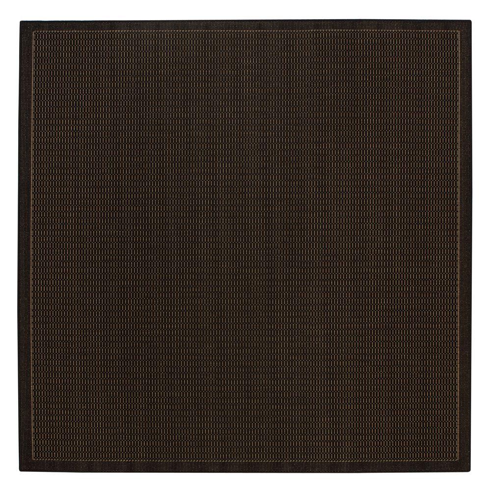 Square Black Outdoor Rugs The Home Depot Saddlesch Black 9 Ft X Square Area Rug