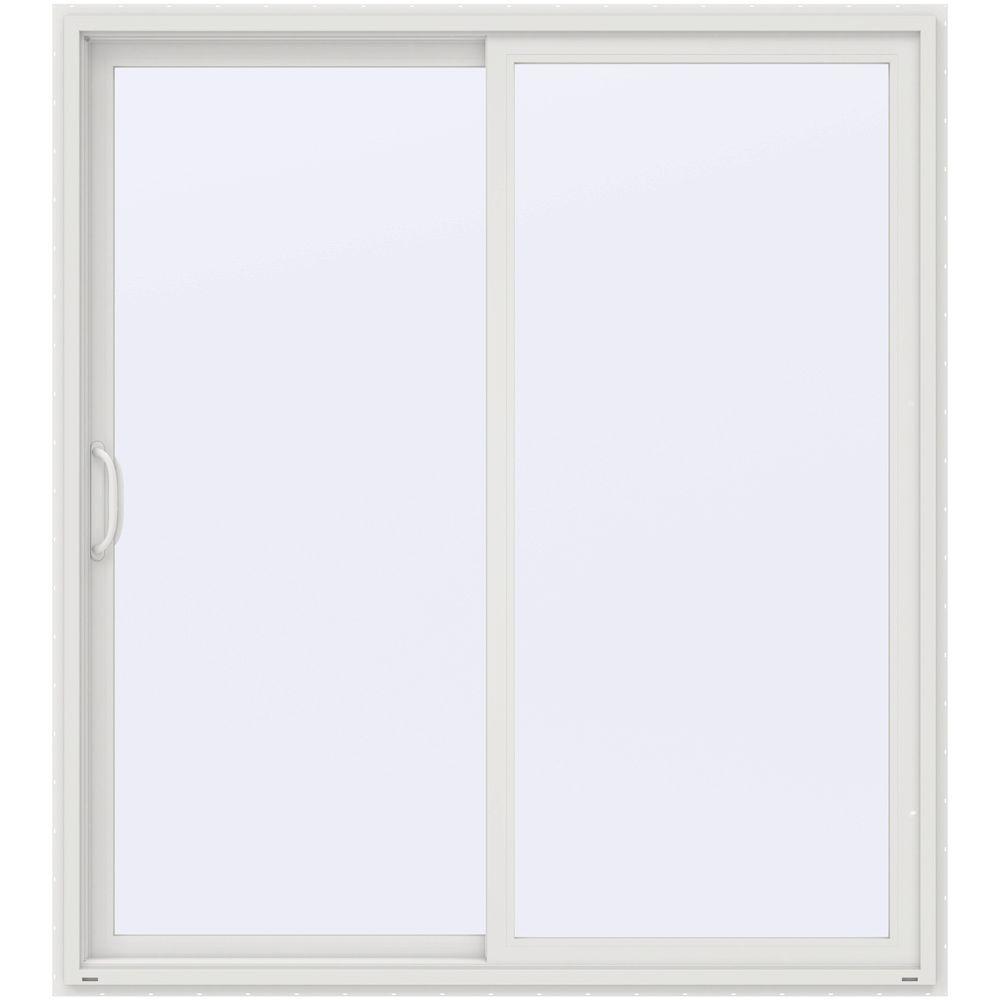 JELD-WEN 72 In. X 80 In. V-4500 White Prehung Left Hand Sliding 1 Lite ...