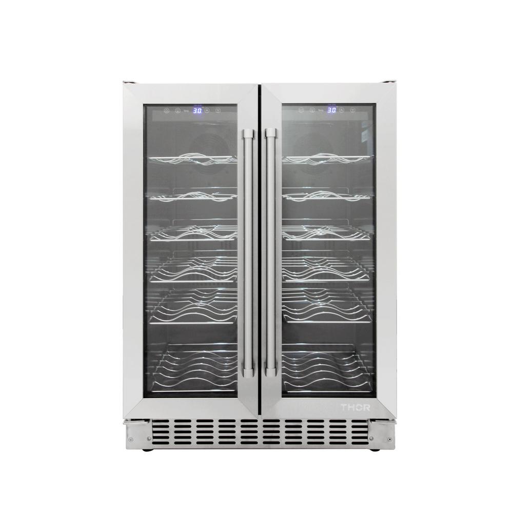 kitchen wine cooler 300mm dual zone 36bottle convertible wine cooler thor kitchen coolers beverage the home depot kitchen wine cooler 300mm dual zone 36bottle convertible wine cooler thor kitchen coolers beverage the home depot