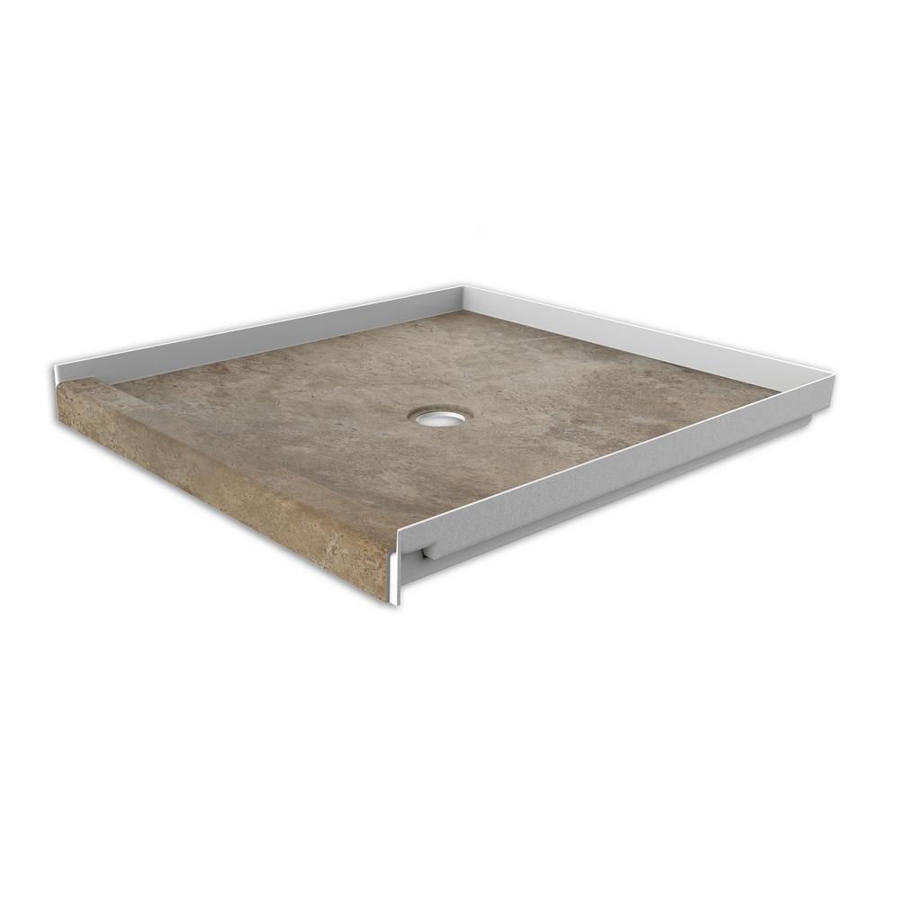 FlexStone 36 in. x 36 in. Single Threshold Shower Base with Center