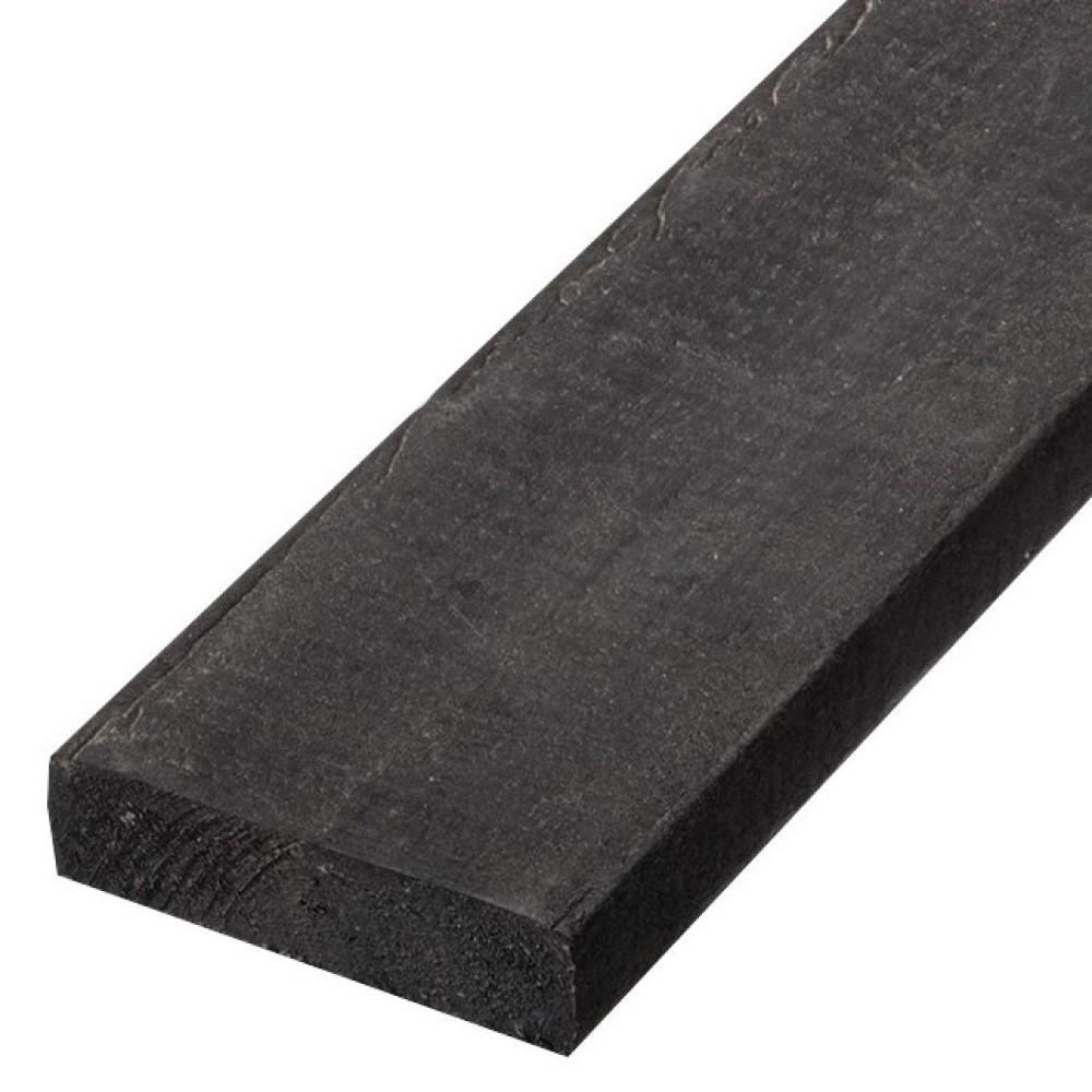 BestPLUS 2 in. x 4 in. x 8 ft. Black Recycled Plastic Edging Lumber G