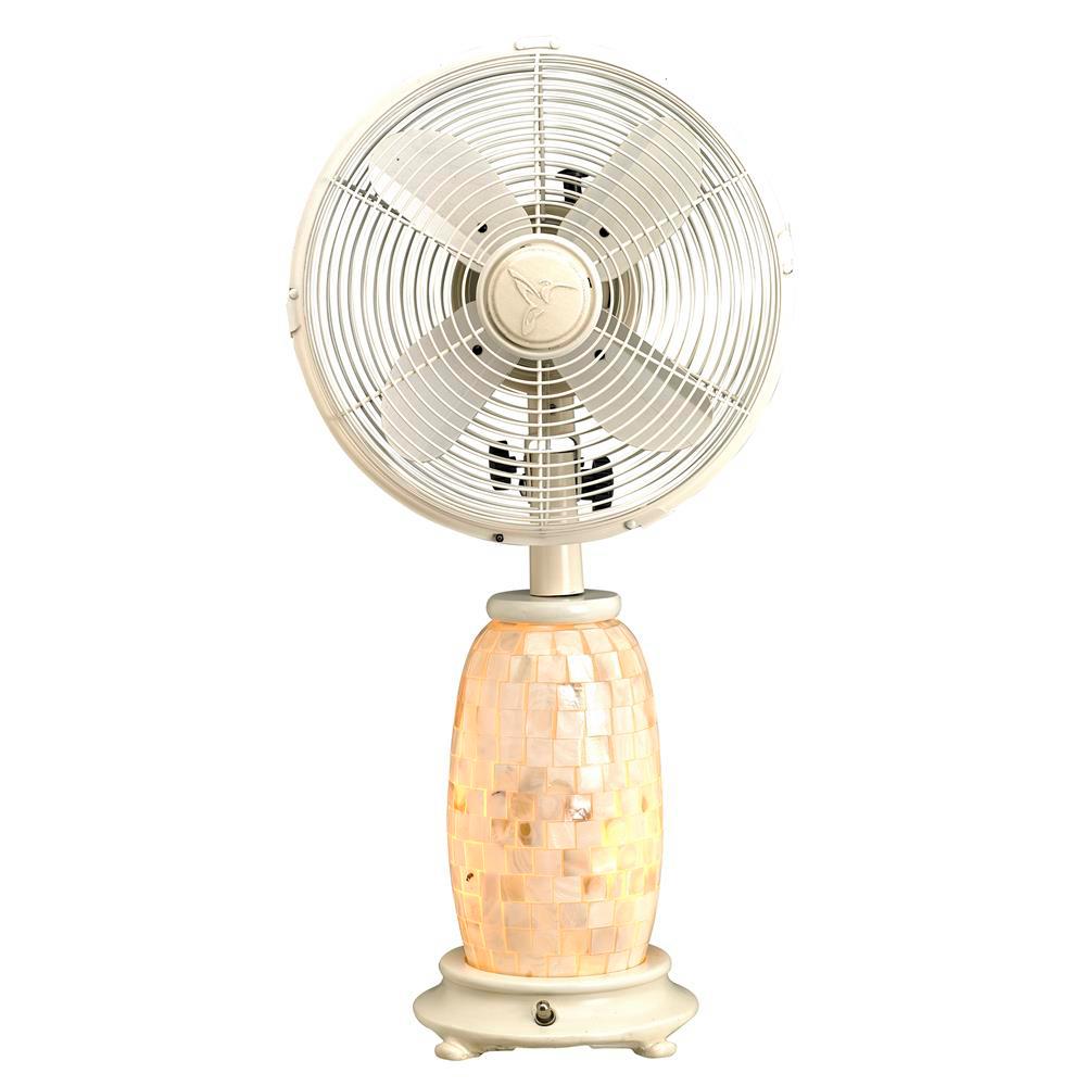 Designer Aire 10 In 3 Speed Avalon Sea Shell Mosaic Lamp And