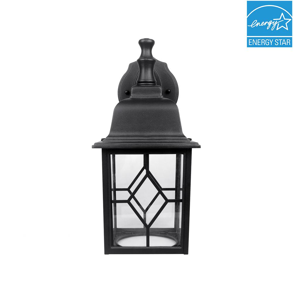 No Additional Accessories Waterproof Outdoor Lanterns Sconces Matte Black Outdoor Integrated Led Wall Mount Lantern