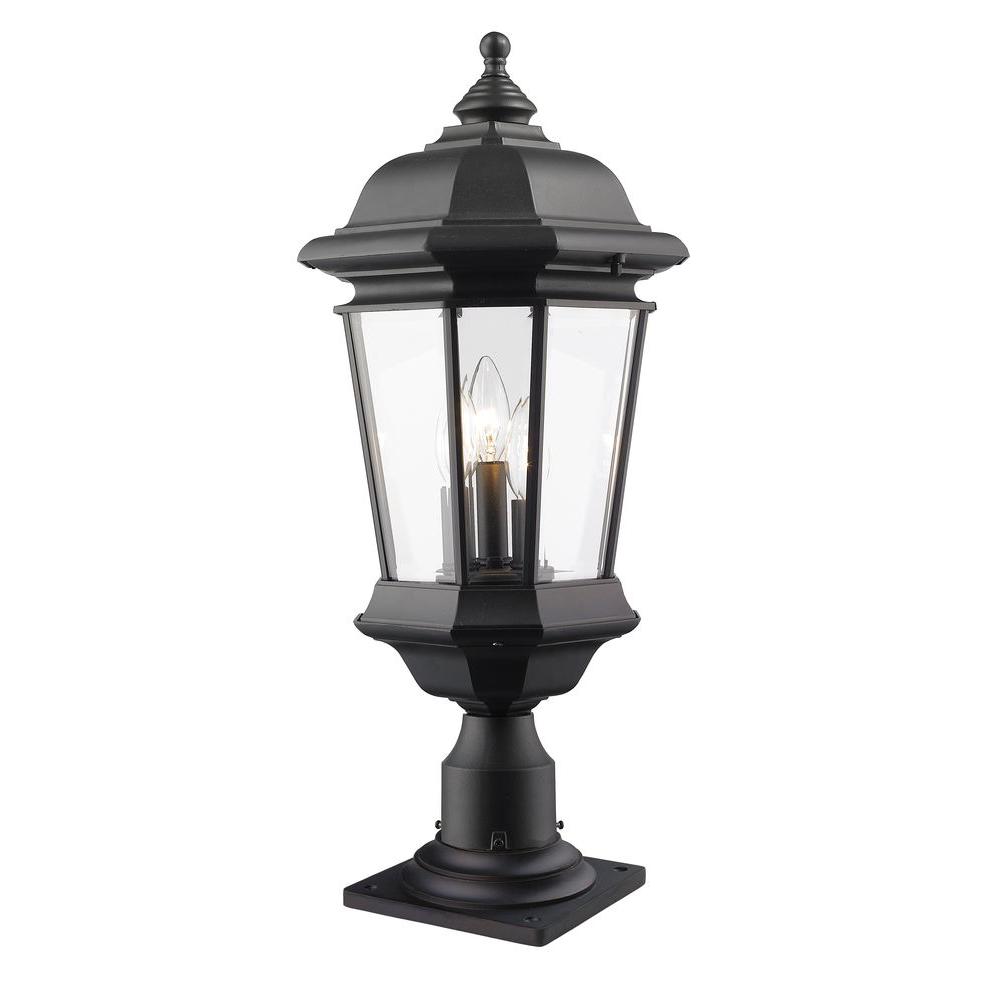 Filament Design Presley 3 Light Black Outdoor Pier Mount Cli Filament Design Presley 3 Light Black Outdoor Pier Mount
