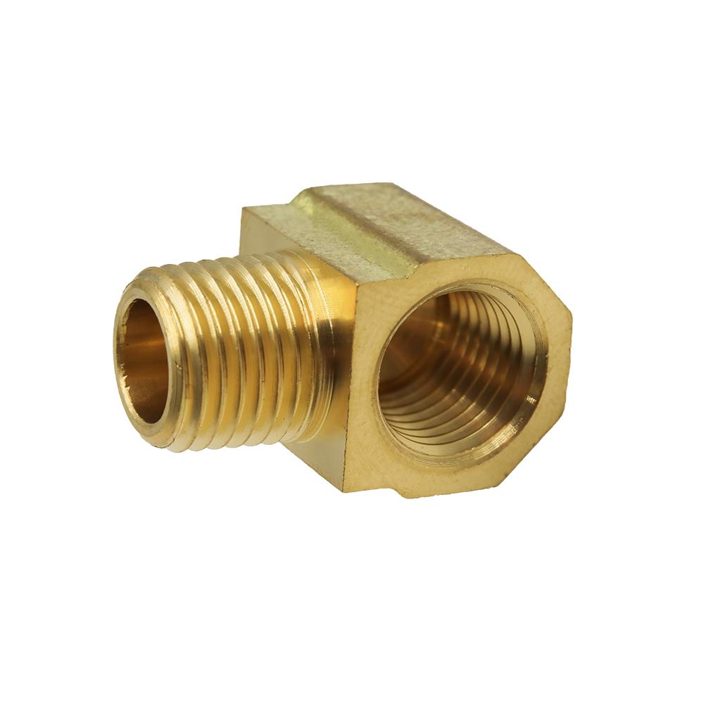 Everbilt 3/8 in. MIP x 3/8 in. FIP Lead-Free Brass Pipe Street 90 ...