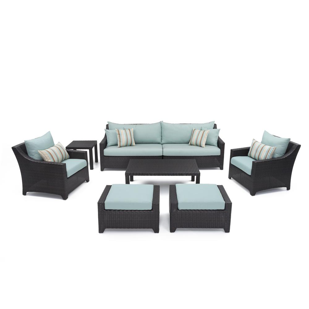 Rst Brands Deco 8 Piece All Weather Wicker Patio Sofa And Club