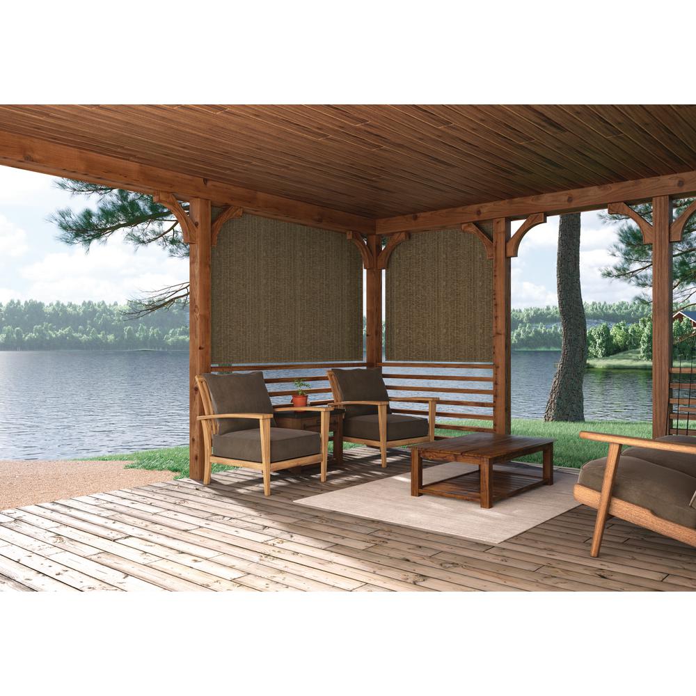 Coolaroo Walnut Exterior Roller Shade 48 in. W x 96 in. L462178