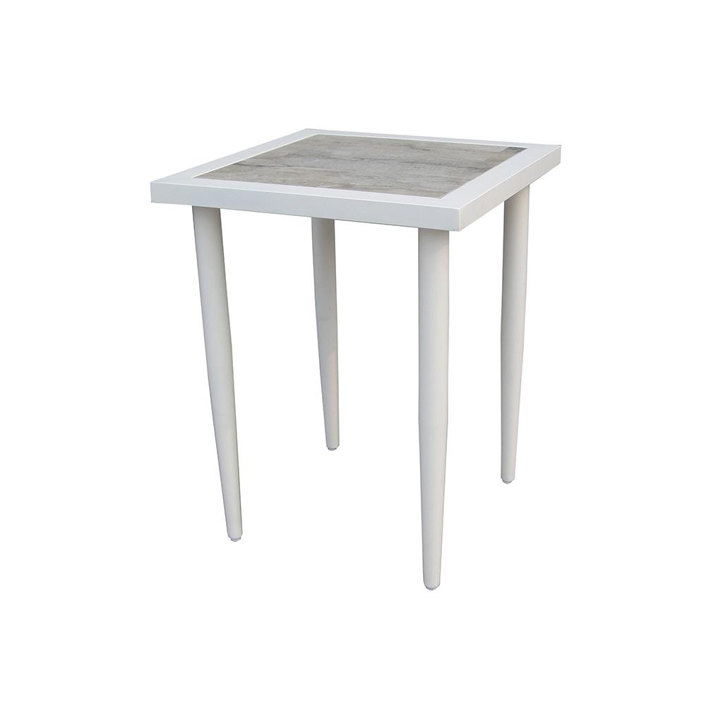 Square White Metal Patio Furniture Outdoor Side Tables Alveranda Square Metal Outdoor Accent Table