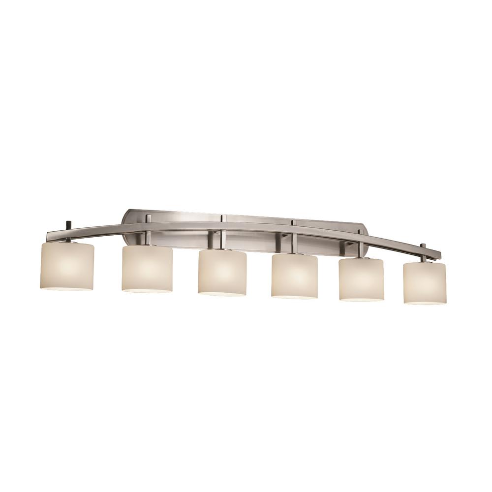 Fusion Archway 56 1 2 W Brushed Nickel 6 Light Bath Light 42a83 Lamps Plus
