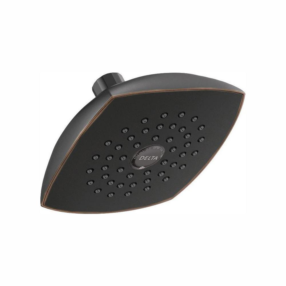 Delta 1Spray 5.3 in. Single Wall Mount Fixed Rain Shower Head in Oil