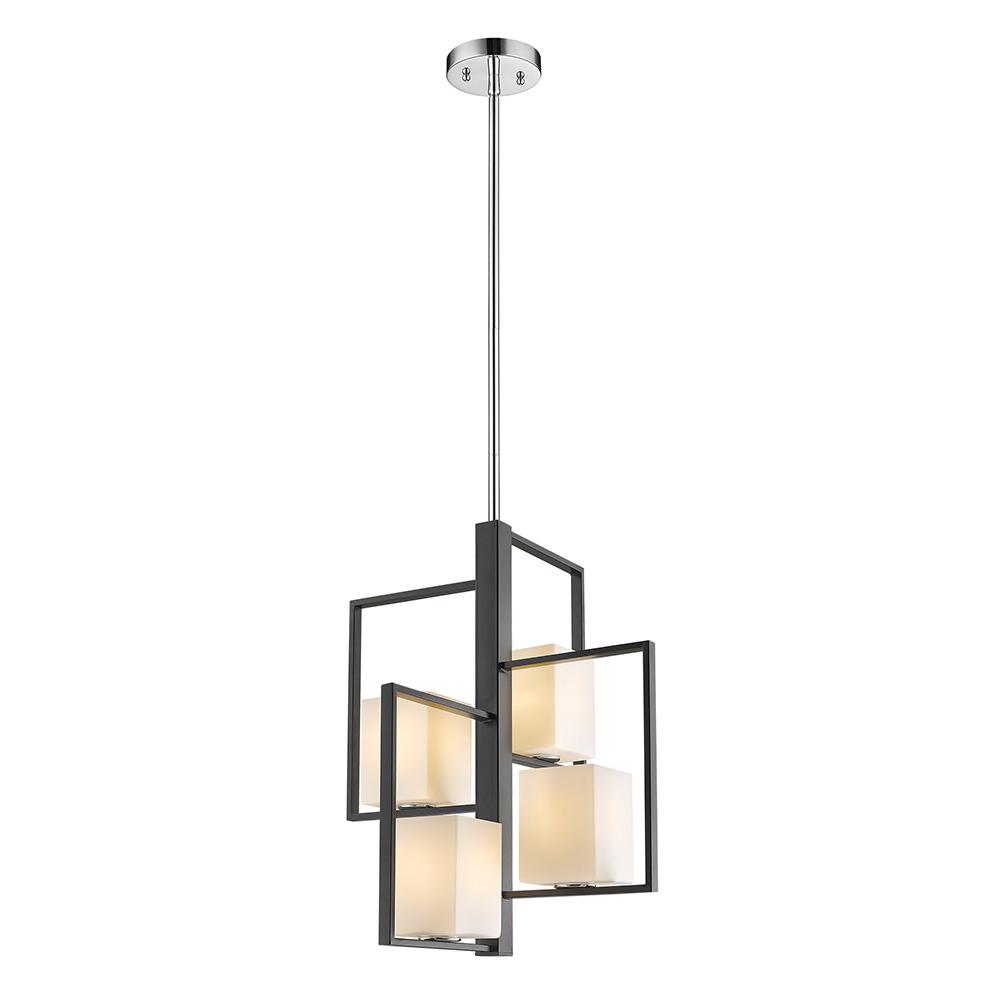 Eglo Regis Falls 4 Light Black And Chrome Chandelier 202818a The Eglo Regis Falls 4 Light Black And