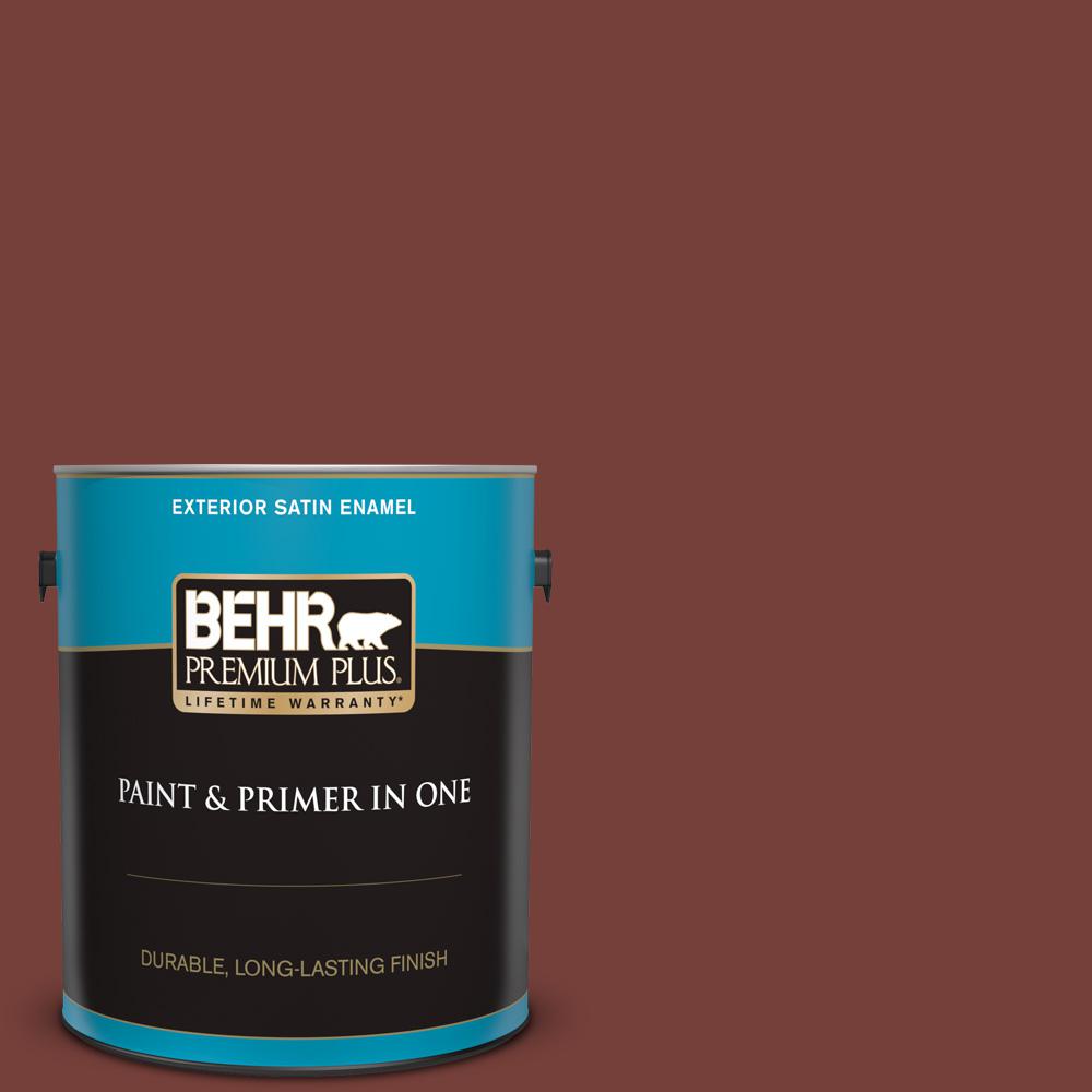 Behr Premium Plus 1 Gal S170 7 Dark Cherry Mocha Satin Enamel S170 7 Dark Cherry Mocha Satin Enamel Exterior
