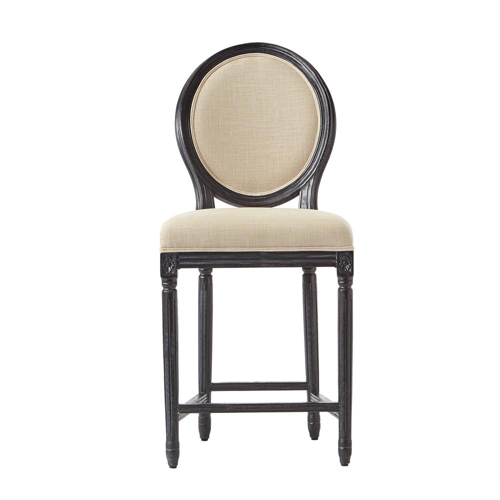 Home Decorators Collection Jacques 26 5 In Natural Cushioned Home Decorators Collection Jacques 26 5 In Natural Cushioned Counter Stool Antique Black With Oval Back 9886910350 The Depot