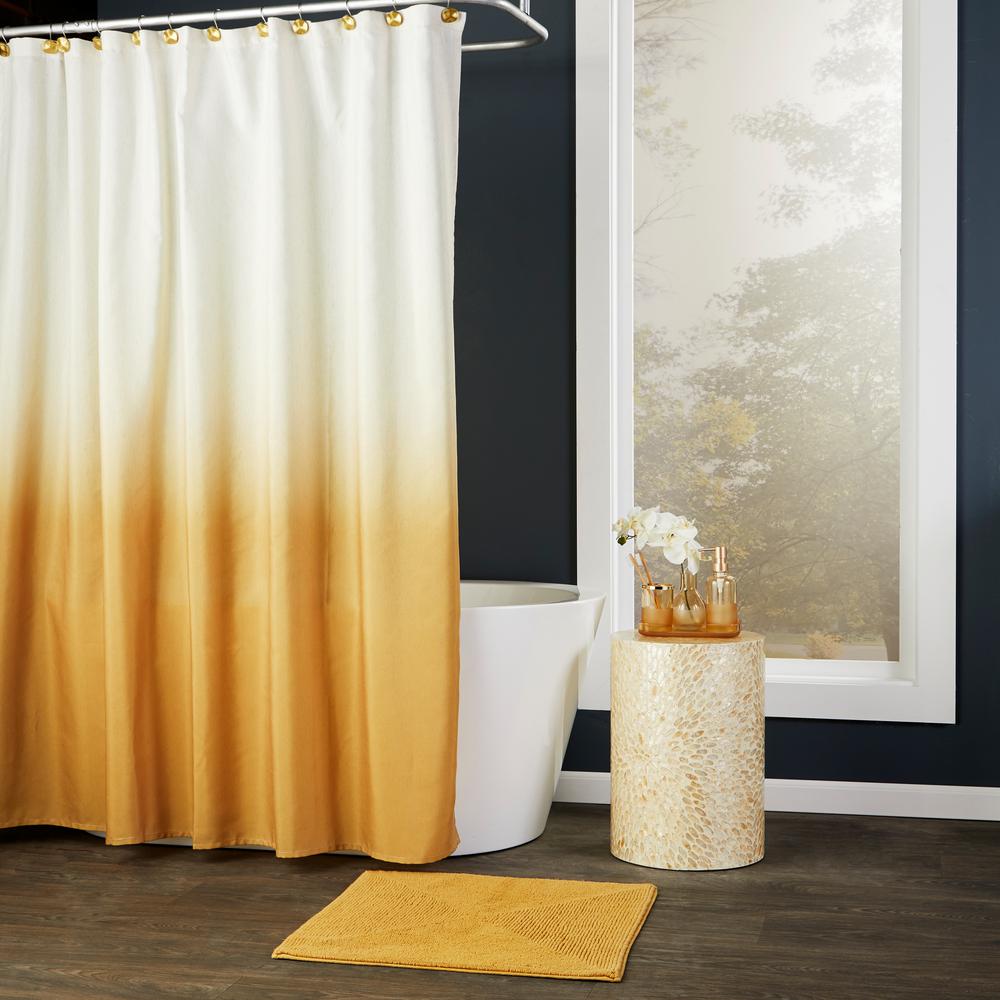 Ombre 72 In Yellow Shower Curtain V1223900200001 The Home Depot