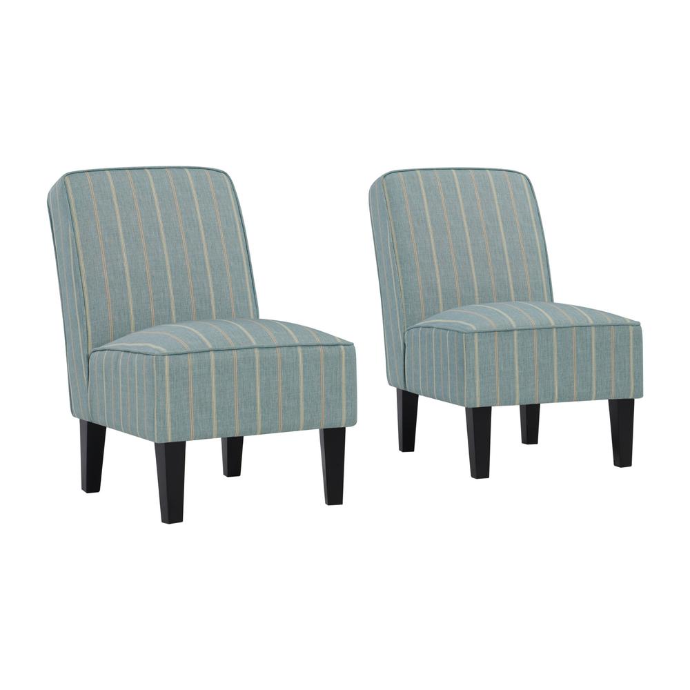 Handy Living Brodee Upholstered Armless Accent Chairs in